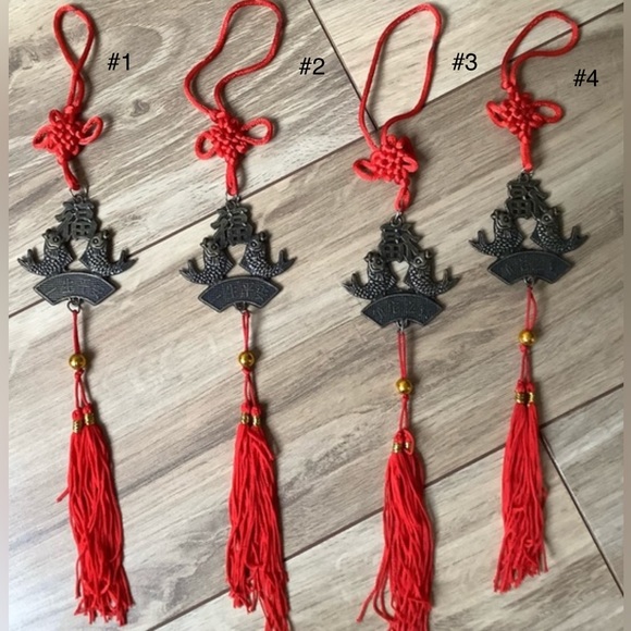 New Vintage FENG SHUI hanging double fish + good luck - Picture 4 of 8